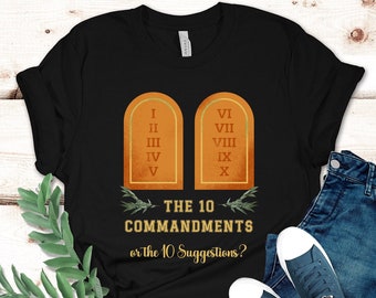 Ten Commandments Shirt, 10 Commandments Shirt, gift for Christian, The Ten Commandments Tshirt, Christian Unisex t-shirt
