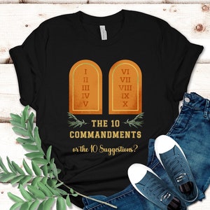 Ten Commandments T-Shirt: Christian Unisex Tee