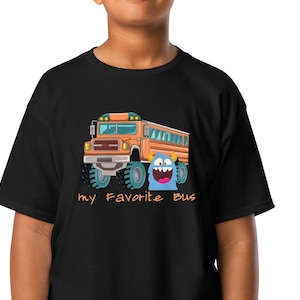School Bus Shirt, Cute school bus t-shirt, Youth size school bus shirt, kids back to school tees, Bus Tshirt