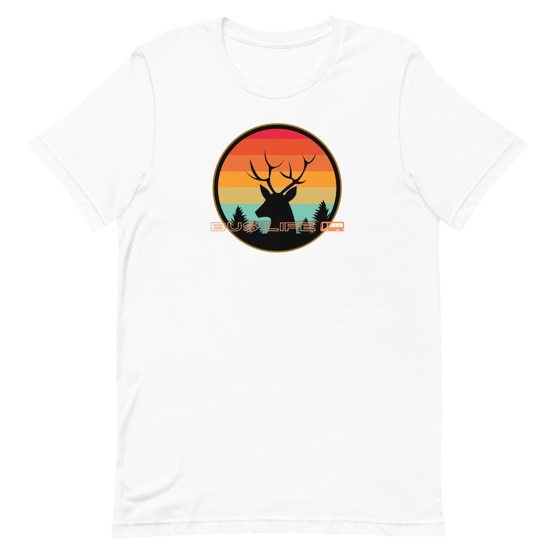Bus Life Deer Shirt, retro sunset deer bus life shirt, Bus life t-shirt, bus life tees, Deer sunset shirt, bus lifeUnisex t-shirt