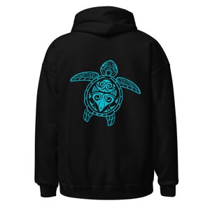 Sea Turtle Hoodie, Tribal turtle hoodie, Turtle lover hoodie, Turtle sweatshirt, Tribal Sea Turtle Unisex Hoodie