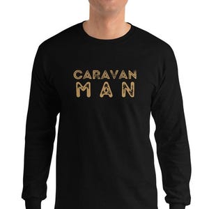 Caravan Man Shirt, Caravan T-shirt, Van life shirt, gift for Nomad, gift for bus life, gift for van lover Men’s Long Sleeve Shirt