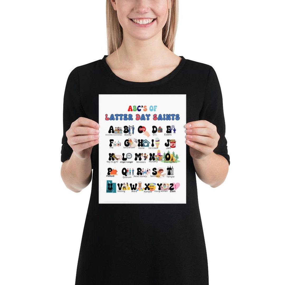 LDS Alphabet Poster, 8x10 Poster Latter Day Saints Gift, Abcs of Latter ...