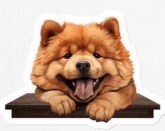 Chow Chow Magnet: Peeking Dog Breed Gift for Chow lover