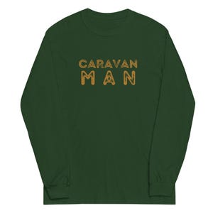 Caravan Man Shirt, Caravan T-shirt, Van life shirt, gift for Nomad, gift for bus life, gift for van lover Men’s Long Sleeve Shirt