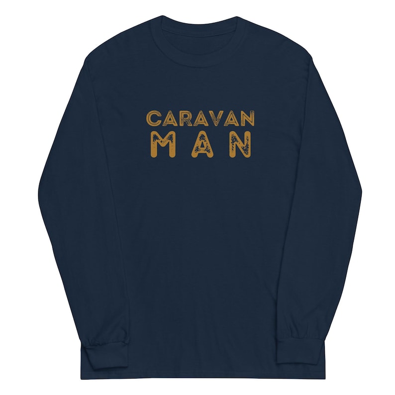 Caravan Man Shirt, Caravan T-shirt, Van life shirt, gift for Nomad, gift for bus life, gift for van lover Men’s Long Sleeve Shirt