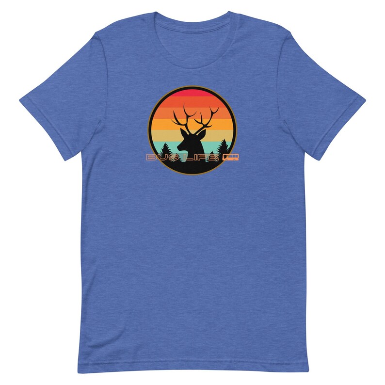 Bus Life Deer Shirt, retro sunset deer bus life shirt, Bus life t-shirt, bus life tees, Deer sunset shirt, bus lifeUnisex t-shirt