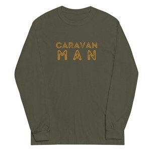Caravan Man Shirt, Caravan T-shirt, Van life shirt, gift for Nomad, gift for bus life, gift for van lover Men’s Long Sleeve Shirt