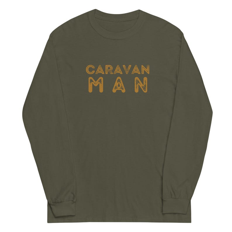 Caravan Man Shirt, Caravan T-shirt, Van life shirt, gift for Nomad, gift for bus life, gift for van lover Men’s Long Sleeve Shirt