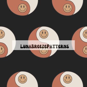 Rust yin Yang seamless repeat pattern