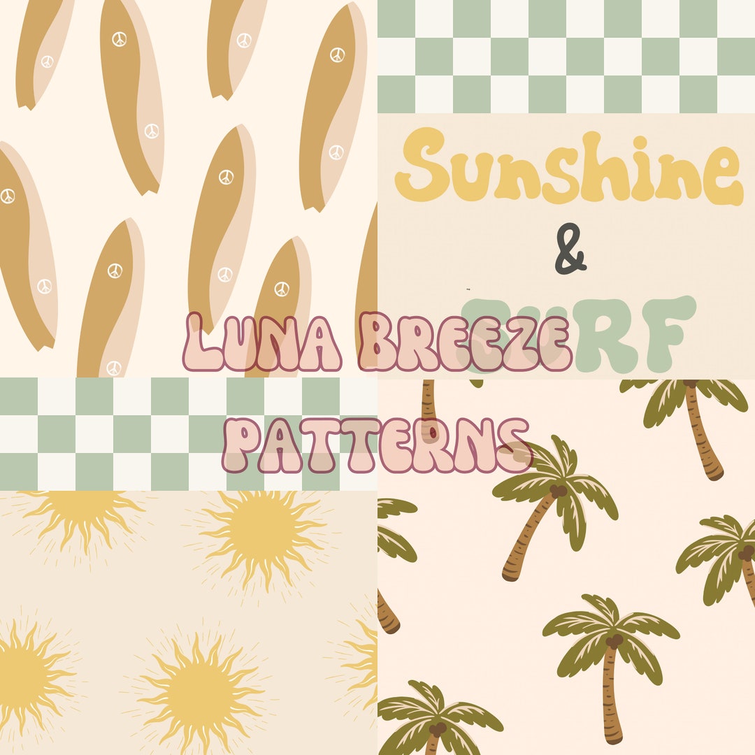 Sunshine & Surf Seamless Repeating Pattern - Etsy