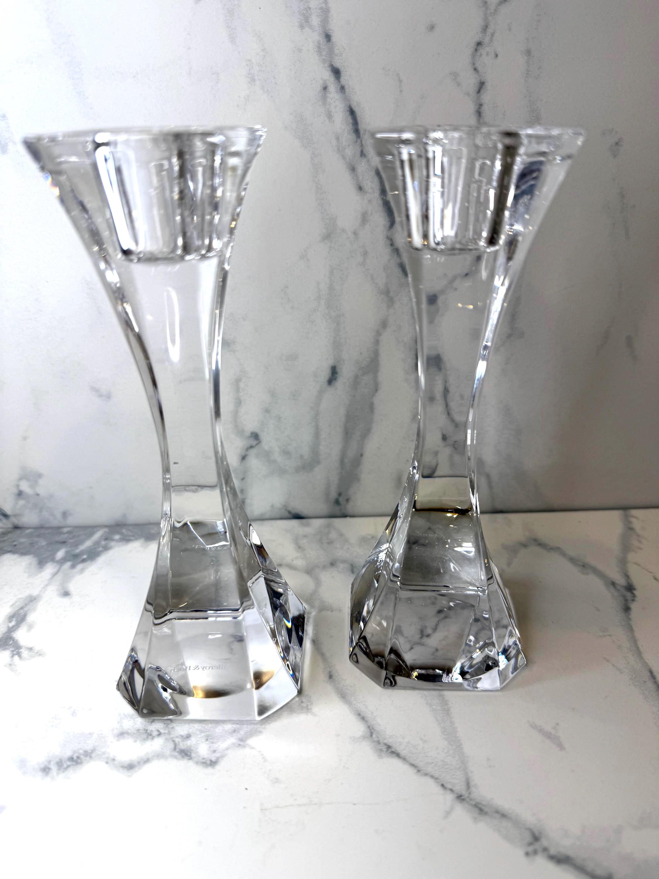 Villeroy and Boch Crystal Candlesticks - Etsy