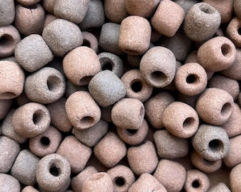 I Hand Rolled Ceramic Beads from Southern Utah Clay, Brown Hues Assorted Sizes