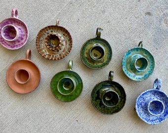 I Handmade Ceramic Incense Holder -  Sage Palo Santo Burner Dish, Wabi Sabi Housewarming Gift