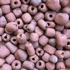 I Hand Rolle Ceramic Beads from Wild Southern Utah Clay, Assorted Brown Hues Pottery