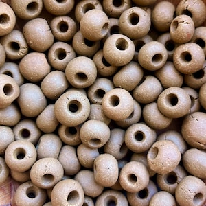 I Hand Rolle Ceramic Beads from Wild Southern Utah Clay, Assorted Brown Hues Pottery