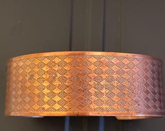 Antique Solid Copper Chunky Bangle Bracelet