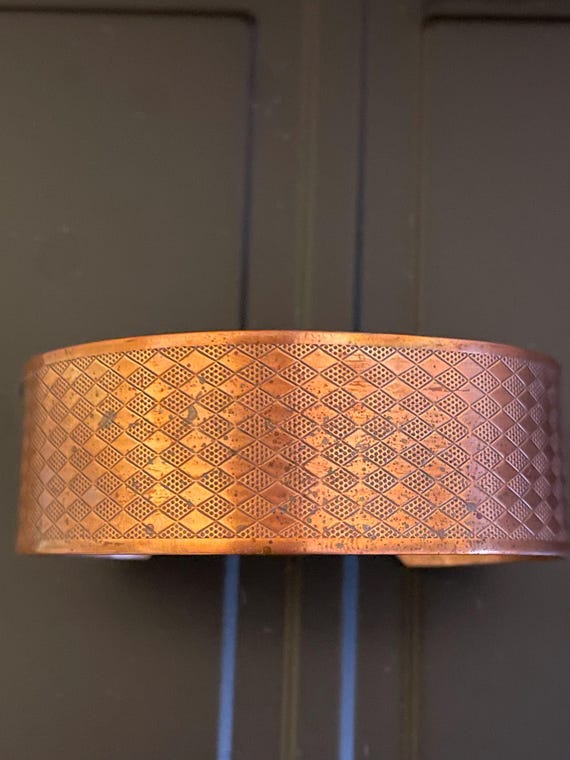 Antique Solid Copper Chunky Bangle Bracelet - image 1