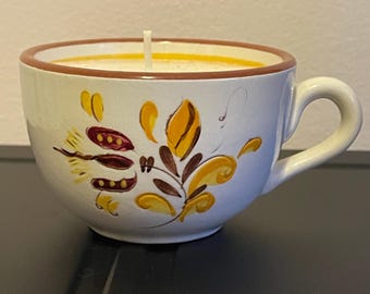 Vintage Stangl Pottery Trenton NJ Provincial Pattern Teacup Candle
