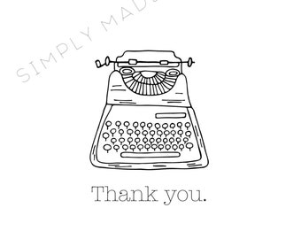 Thank you card _ type writer