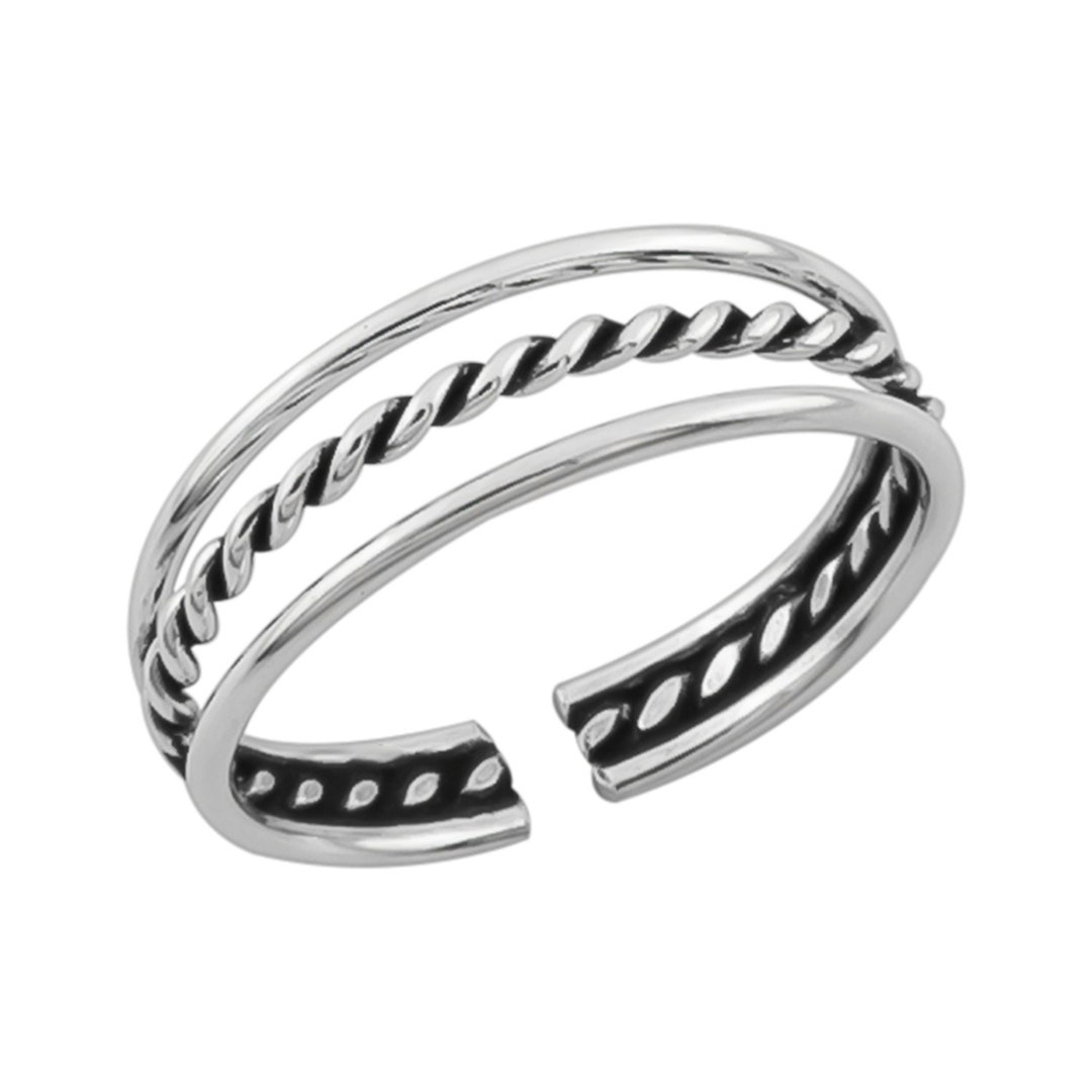 925 Sterling Silver Twisted Wire Toe Ring - Etsy