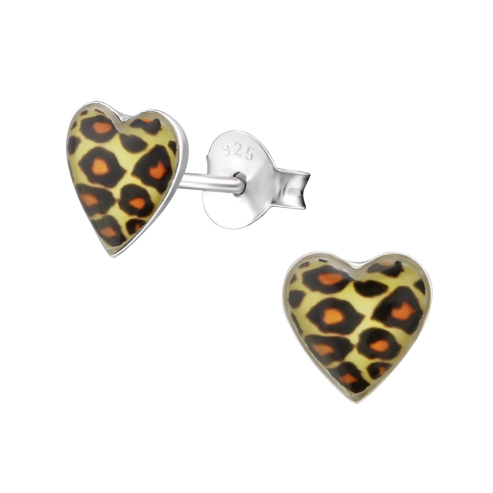 Valentine's Day Leopard Heart Engraved Stud Earrings, Valentine's Day –  BrownCowCreatives