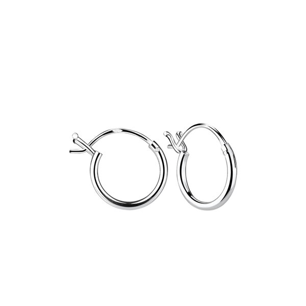 925 Sterling Silver 10mm Creole Hoop Earrings