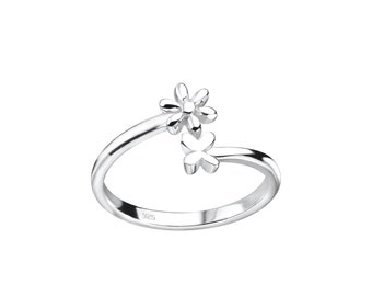 925 Sterling Silver Flower Toe Ring