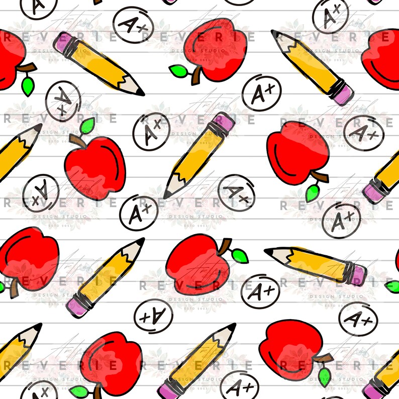 A+ Student - Seamless Pattern Print - Etsy