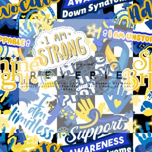 Down Syndrome Awareness - Seamless Pattern Print