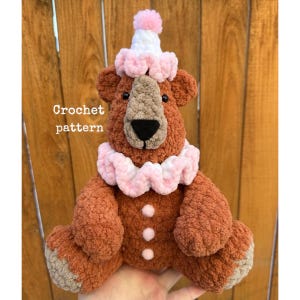 Clown Bear Crochet Pattern - Amigurumi PDF