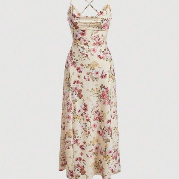Floral French Vintage Style Dress for Women