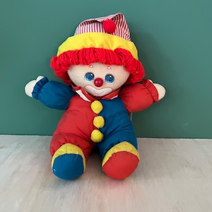 Clown Vintage Amtoy Wind Up Musical Clown Plush Toy 11 inches American Greetings