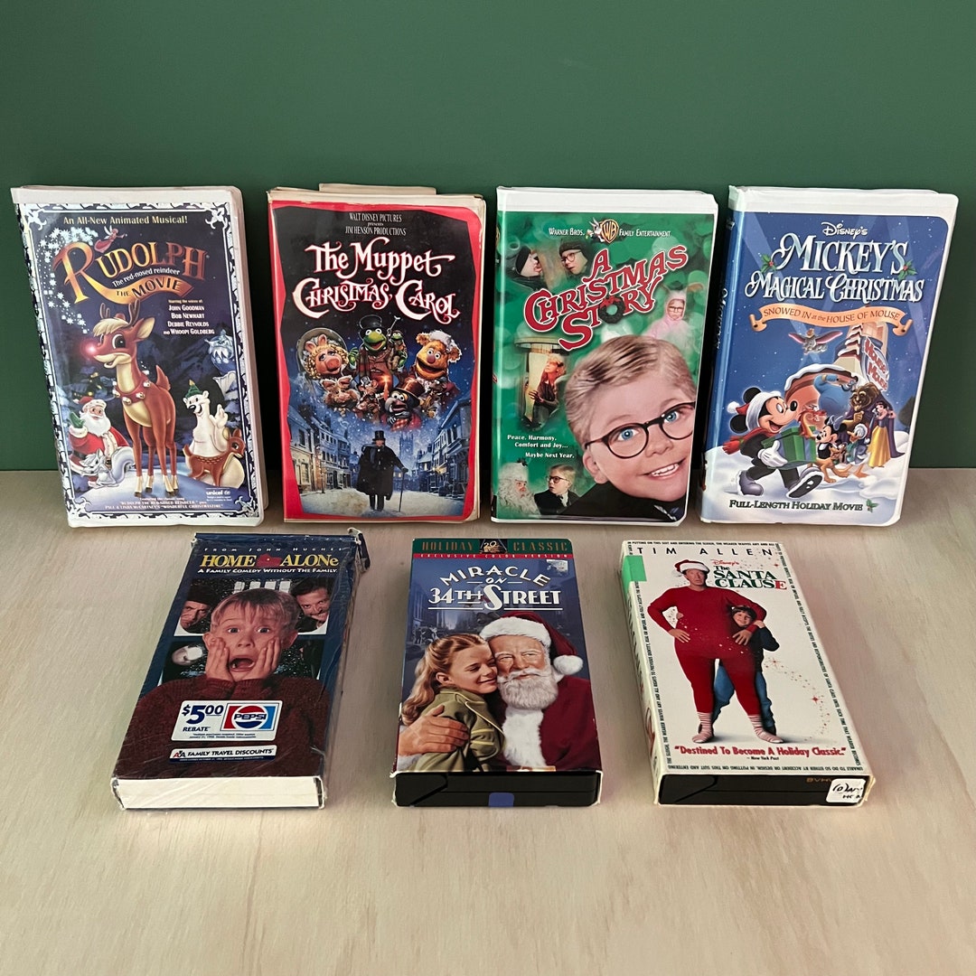 80's 90's VHS Christmas Movies Rudolph Muppet - Etsy