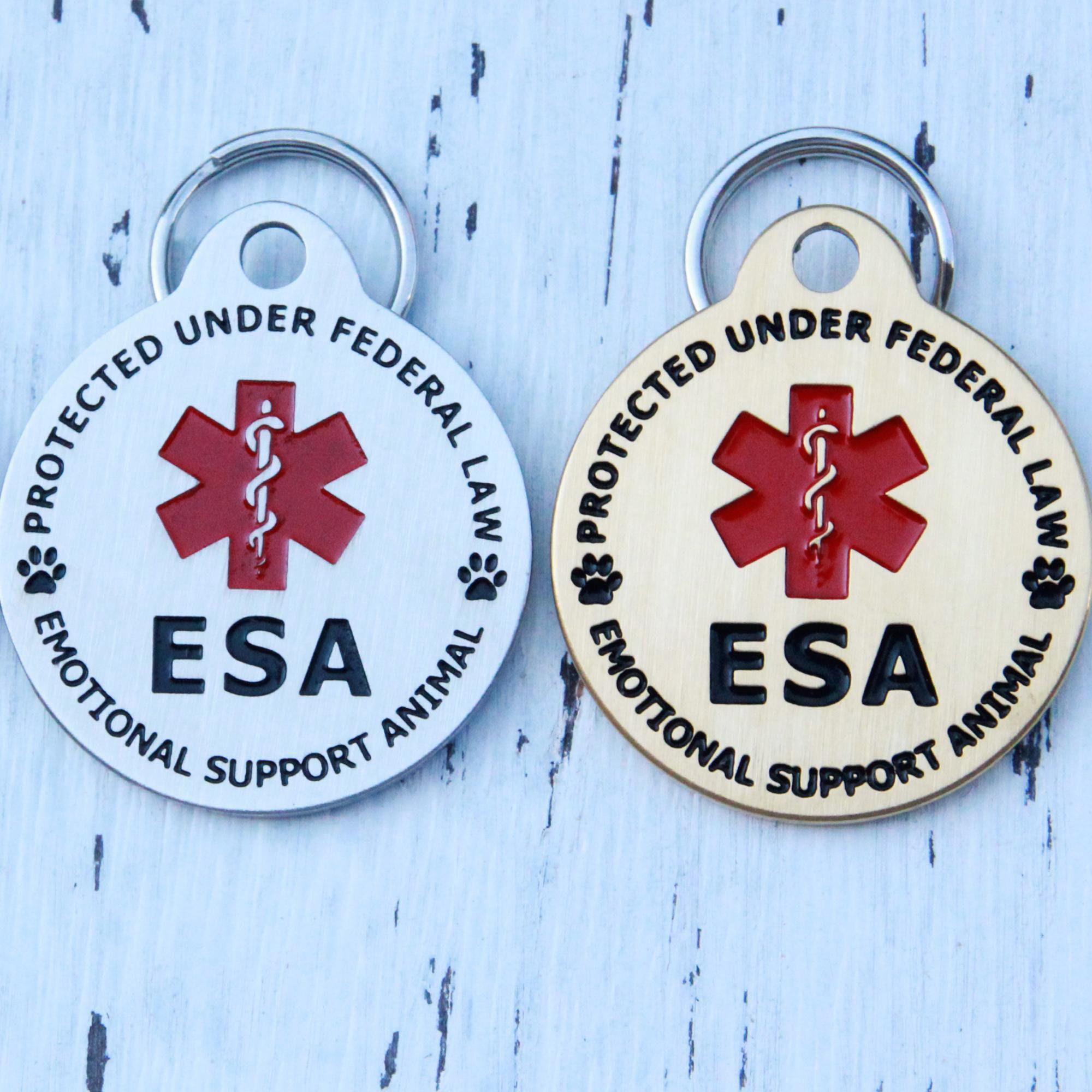 ESA or Service Dog ID Holder  Leather ID Holder with Lanyard