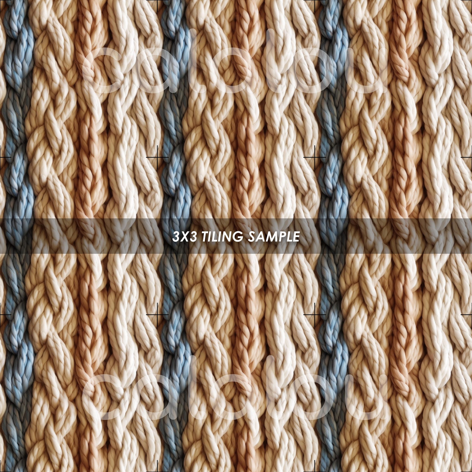 Hyper-realistic Braided Yarn, 3 Pack, Digital Texture/paper, Tileable ...