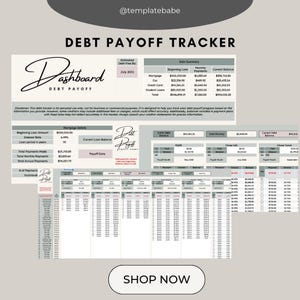 Plantilla de seguimiento de pago de deudas / Gestión de hipotecas, tarjetas de crédito, préstamos estudiantiles y préstamos para automóviles / Planificador financiero y de deudas (hojas de cálculo de Google)