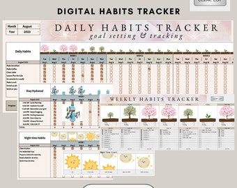 Habit Tracker Spreadsheet Template for Google Sheets