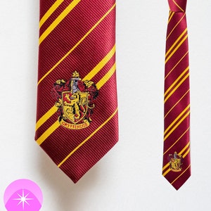 Harry Potter Houses Tie - Gryffindor, Slytherin, Hufflepuff and Ravenclaw Ties - Wizarding World Gifts - Hogwarts Houses Themed Clothes