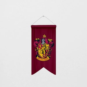 Hogwarts House Banners: Gryffindor, Ravenclaw, Hufflepuff, Slytherin – The  Muggle Hut