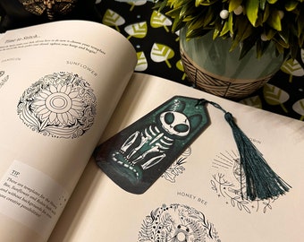 Skeleton Cat Bookmark