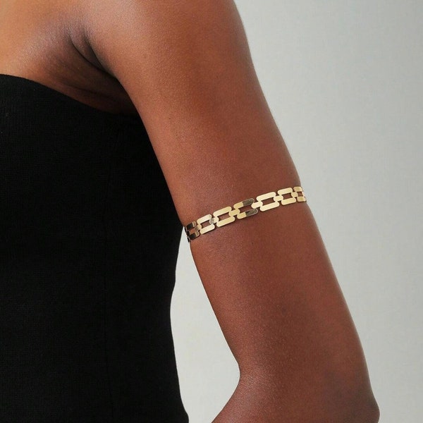 Minimalist Arm Cuff, Gold Arm Band, Gold Upper Arm Cuff Bracelet, Silver Arm Band, Arm Cuff Gold, Gift