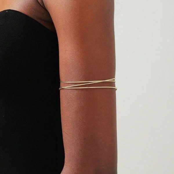 Minimalist Arm Cuff, Gold Arm Band, Gold Upper Arm Cuff Bracelet, Silver Arm Band, Arm Cuff Gold, Gift