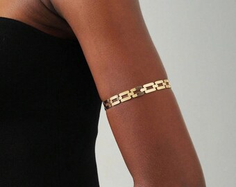 Minimalist Arm Cuff, Gold Arm Band, Gold Upper Arm Cuff Bracelet, Silver Arm Band, Arm Cuff Gold, Gift