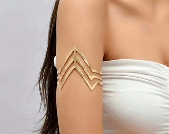 Gold Upper Arm Cuff,Minimalist Arm cuff,Upper Arm Jewelry,Upper Arm Cuff,Adjustable arm cuff,Arm cuff for women,Bridal arm cuff