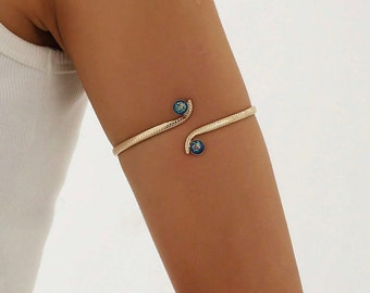 Metallic Arm Cuff, Upper Arm Cuff Bangle, Minimalist Arm Cuff, Upper Arm Band, Arm Jewelry Women,Arm cuff bracelet, Adjustable arm cuff