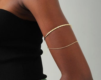 Gold/Silver Minimalist Arm Cuff, Upper Arm Cuff, Arm Bracelet, Arm Jewelry