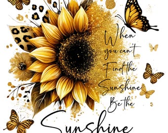 Sunflower Butterfly- Fabric Panel Square ~4"x4",5x5,6x6,8x8,10x10,12x12,14x14,for sewing projects