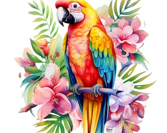 Parrot Fabric Panel Square: Sewing & Quilting (4-14 inch)
