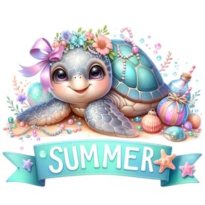 Turtle with Bow -Fabric Panel Square ~4,5, 6, 8, 10, 12, 14 inch for sewing projects